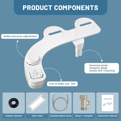 Zevlor™ Bidet Attachment — Fresh, Clean & Paper-Free in Seconds